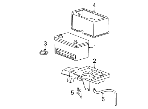 2006 Dodge Caravan Battery Tray-Battery Diagram for 4860862AD