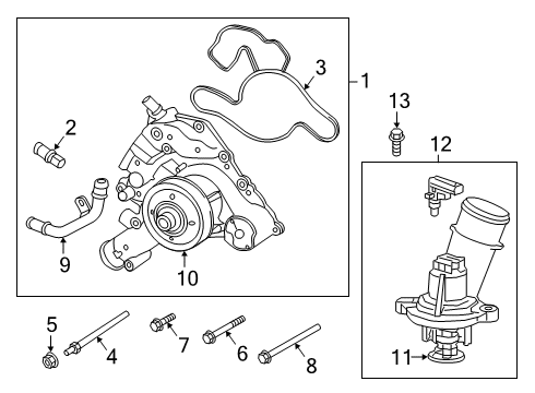 2020 Ram 2500 Water Pump Fitting-Male Diagram for 4893428AA