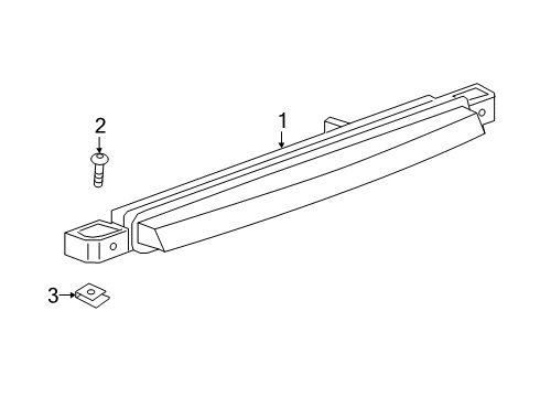 2020 Cadillac XT6 High Mount Lamps High Mount Lamp Diagram for 84667704