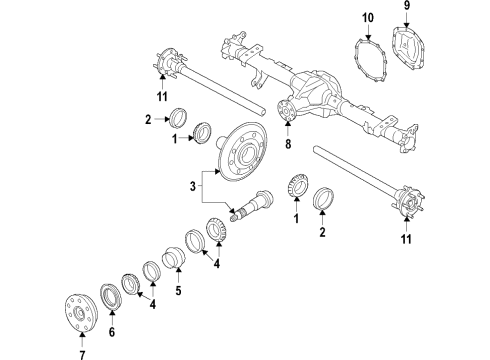 2022 Ford Bronco Rear Axle, Differential, Propeller Shaft DIFFERENTIAL ASY Diagram for MB3Z4201C