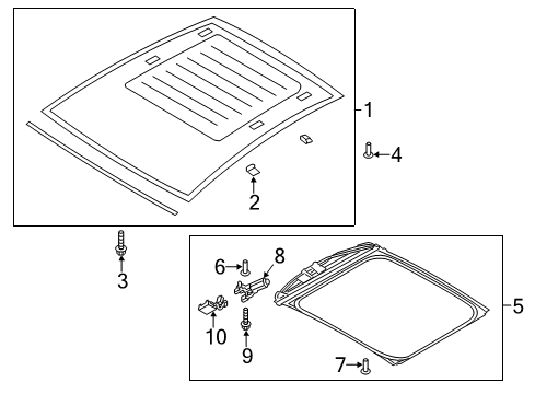 2014 Ford C-Max Sunroof Sunshade Screw Diagram for W505524S437