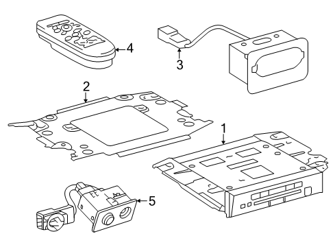 2021 Toyota Sequoia Entertainment System Components Remote Control Diagram for 8617048070