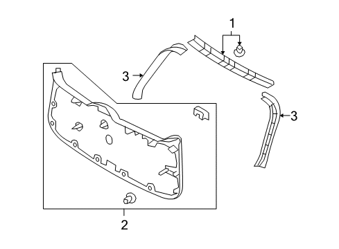 2008 Kia Rondo Interior Trim - Lift Gate Panel Assembly-Tail Gate Diagram for 817501D000RU