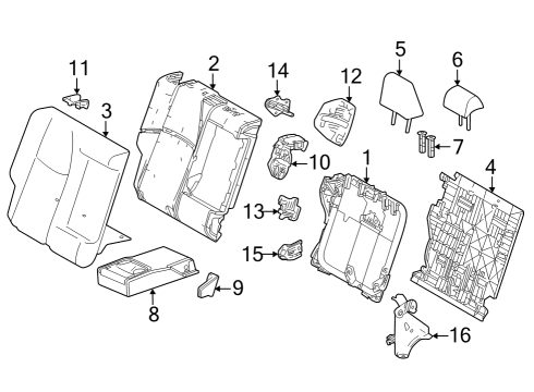 Rear Seat Components HEADREST ASSY, RR SE Diagram for 7194042400C0