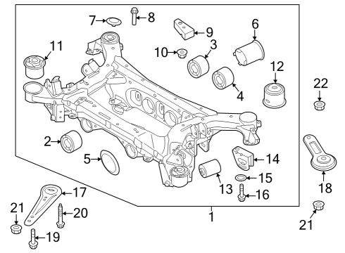 Suspension Mounting - Rear BUSHING-CROSSMEMBER Diagram for 554903M000