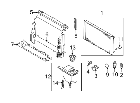 2009 BMW 528i Wiper & Washer Components Radiator Diagram for 17117795879