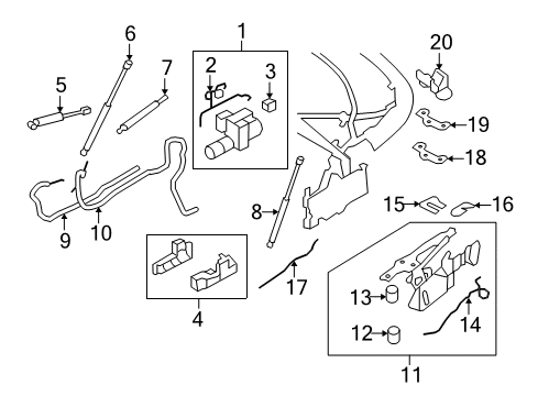 2009 BMW 128i Motor & Components Sound Insulation Diagram for 54347167911