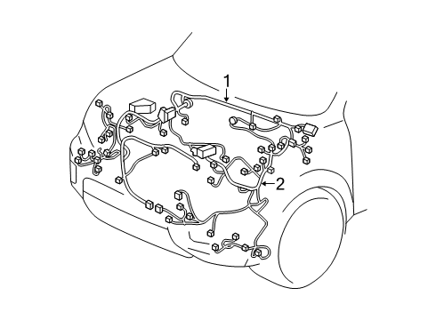 2021 Honda Passport Wiring Harness HARN, R- CABIN Diagram for 32100TGTAH0