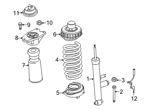 2021 BMW 430i Shocks & Components - Rear REAR COIL SPRING:333520 Diagram for 33536890983