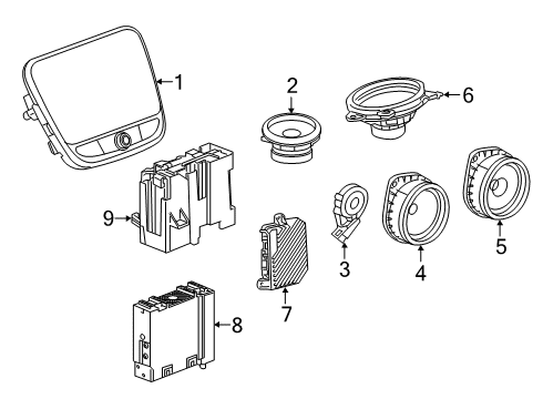 Sound System RADIO ASM-RCVR ECCN=5A992 Diagram for 85521029