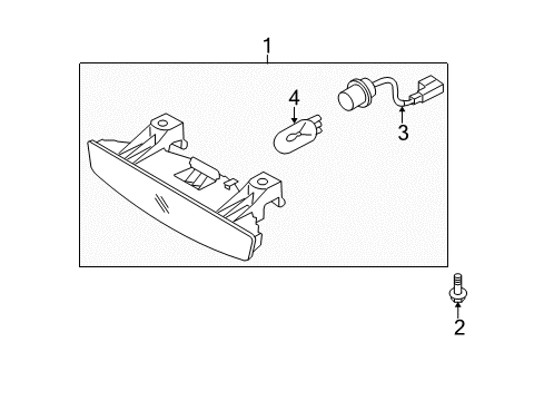 2008 Kia Rio5 Bulbs Lamp Assembly-High Mounted Stop Diagram for 927501G200