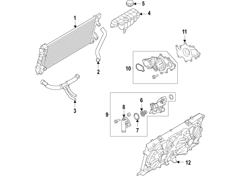 2021 Ford F-150 Cooling System, Radiator, Water Pump, Cooling Fan MOTOR AND FAN ASY - ENGINE COO Diagram for ML3Z8C607D