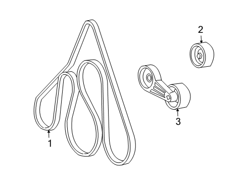 2004 Ford Excursion Belts & Pulleys Serpentine Belt Diagram for 3C7Z8620AC