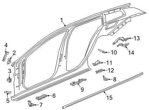 2019 Buick Regal TourX Uniside Baffle Diagram for 13487388