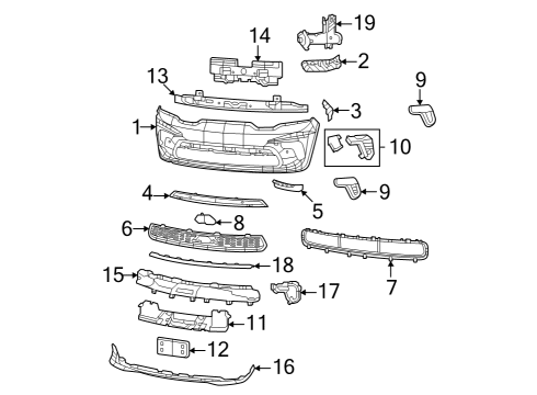 2022 Dodge Durango Bumper & Components - Front Grille-Lower Diagram for 6UZ23RXFAA