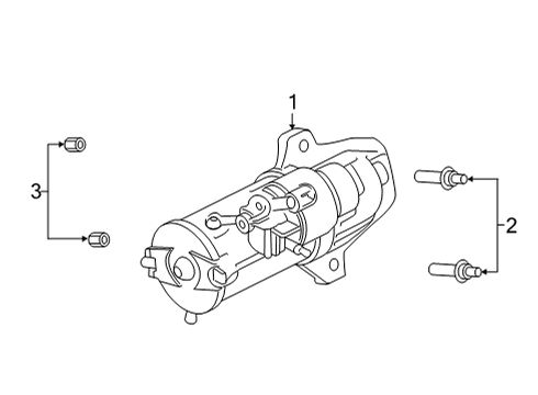 2022 Ford Bronco Starter STARTER MOTOR ASY Diagram for MB3Z11002K