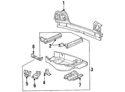 1992 BMW 325i Rear Body & Floor Trunk Floor Diagram for 41128171148