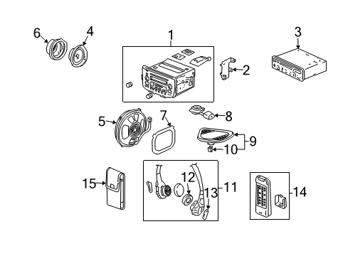 2007 Honda Pilot Sound System Control Assy., RR. Entertainment System Remote Diagram for 39560SHJA01