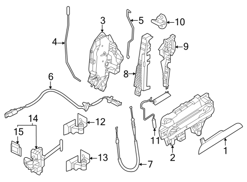 Lock & Hardware DOOR BRAKE, FRONT LEFT Diagram for 51219853677