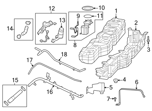 2022 Jeep Gladiator Fuel Supply FUEL RETURN Diagram for 68504210AA