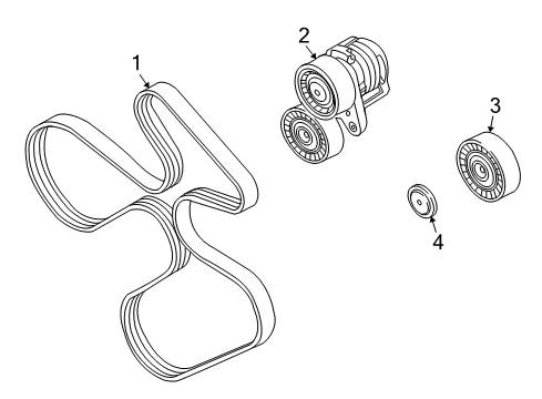 2015 BMW Z4 Belts & Pulleys Mechanical Belt Tensioner Diagram for 11287571852