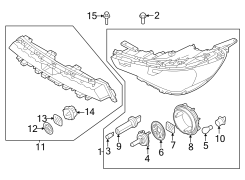 Bulbs Dust Cover-HEADLAMP Diagram for 92140J2000