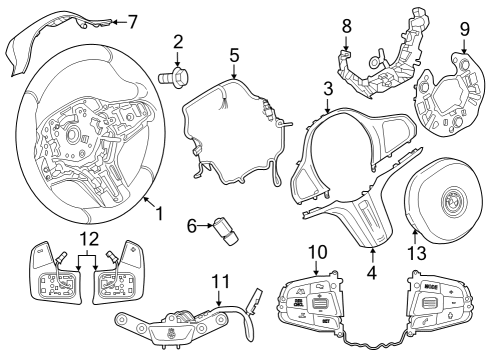 2022 BMW 330e xDrive Steering Column & Wheel, Steering Gear & Linkage BALANCE WEIGHT Diagram for 32308084800