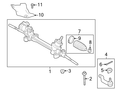 Steering Gear & Linkage END SET, ROD TIE Diagram for 4546009360
