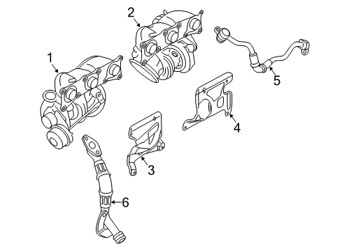 2011 BMW 335i xDrive Turbocharger Exchange-Turbo Charger Diagram for 11657649290