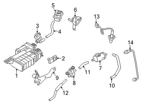 2021 Nissan Rogue Powertrain Control Evaporative Emission Canister Diagram for 149506RR2A