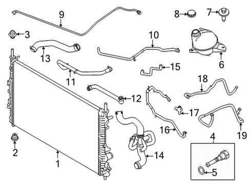 2021 Ford Transit-350 Radiator & Components RADIATOR ASY Diagram for LK4Z8005J
