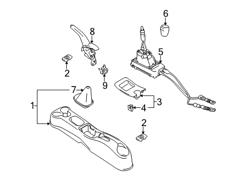2014 Nissan Cube Parking Brake Device Assy-Transmission Control Diagram for 341081FD0A