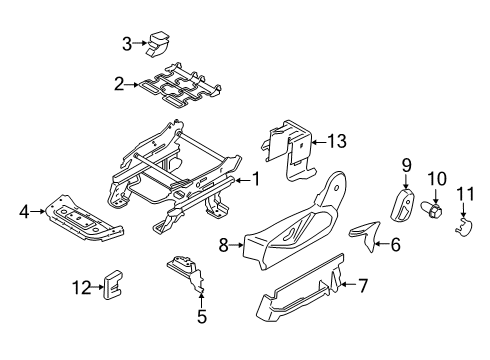 2019 Ford Transit Connect Tracks & Components Track Cover Diagram for AM5Z5861748AE