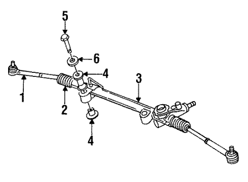1996 Dodge Viper Steering Column & Wheel, Steering Gear & Linkage, Housing & Components, Shaft & Internal Components, Shroud, Switches & Levers Gear-Power Steering Diagram for 4709489AB