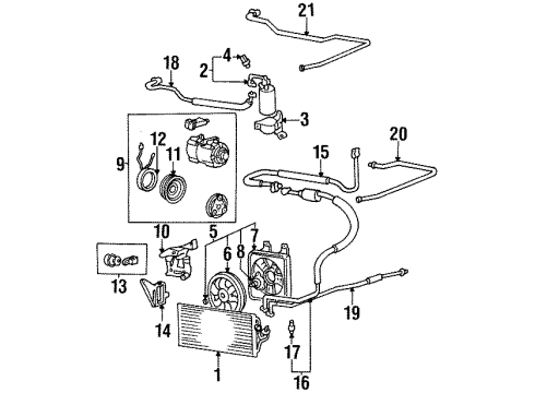 1996 Hyundai Sonata Air Conditioner Switch-Low Pressure Diagram for 9393134001