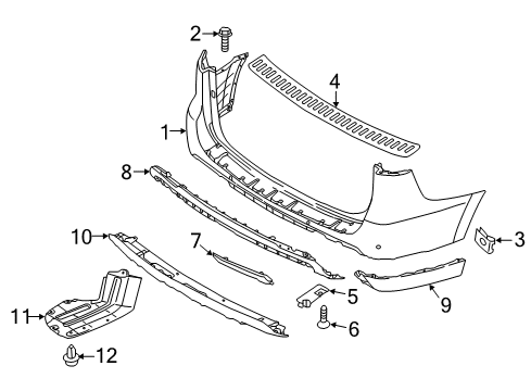 2015 Kia Sedona Rear Bumper REFLECTOR/REFLEX Assembly Diagram for 92405A9250