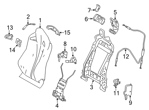 2017 Lexus RC F Passenger Seat Components Protector, Front Seat B Diagram for 7158724050