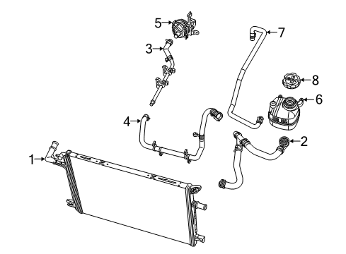 2018 Jeep Wrangler Radiator & Components Hose-COOLANT Bottle Inlet Diagram for 68280798AC