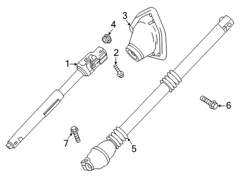Lower Steering Column Boot Diagram for 23317135
