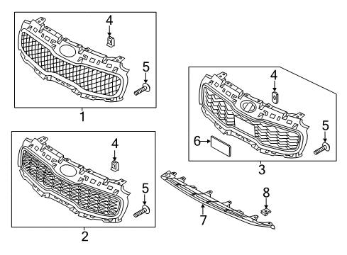 2018 Kia Sportage Grille & Components Cover Assembly-SCC Unit Diagram for 86356D9700