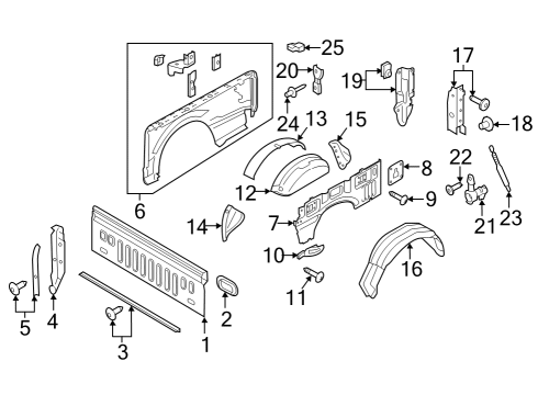Front & Side Panels BRACE Diagram for NL3Z9928260B