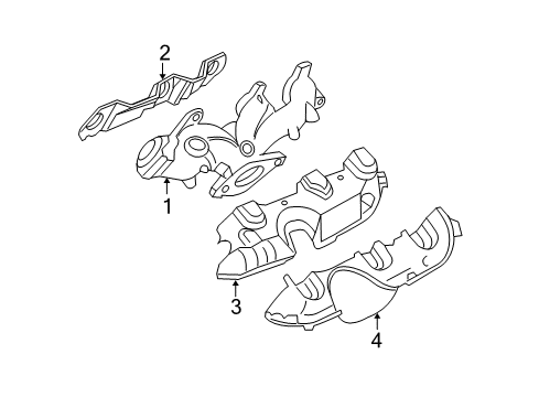 2006 Chevrolet Equinox Exhaust Manifold Shield-Exhaust Manifold Lower Heat Diagram for 12575495