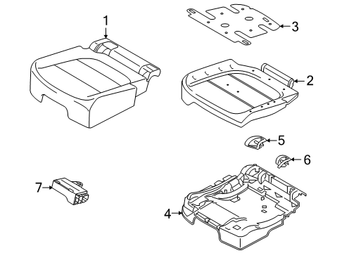 Heated Seats PAD - REAR SEAT CUSHION Diagram for LJ7Z7863840A