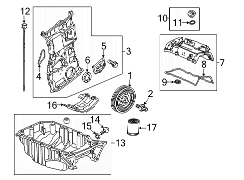 2019 Acura ILX Filters Gasket, Head Cover B Diagram for 123425A2A01