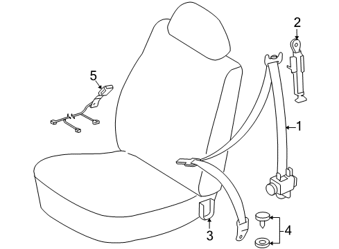 1996 Mitsubishi 3000GT Seat Belt Buckle Diagram for 73230AD011B0