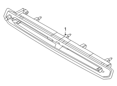 High Mount Lamps LAMP ASY - REAR - HIGH MOUNTED Diagram for M1PZ13A613A