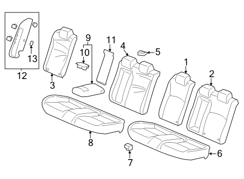 Rear Seat Components GARNISH, R- *NH900L* Diagram for 84142T49A01ZA