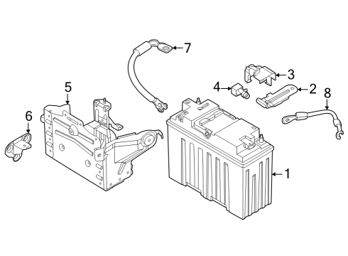 Battery Connection Elbow Diagram for 61218801340