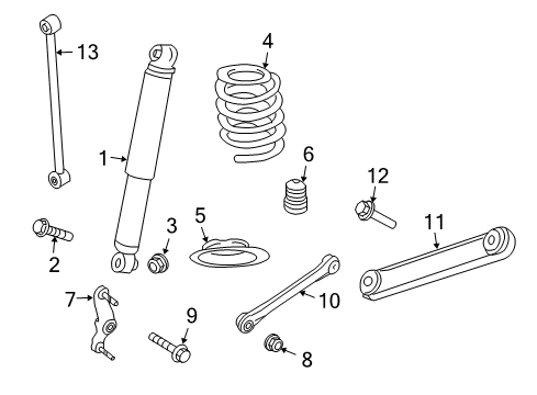 2009 Dodge Durango Rear Suspension Components, Lower Control Arm, Upper Control Arm, Stabilizer Bar ABSORBER-Suspension Diagram for 52855937AC