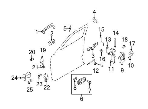 2018 Ford Flex Front Door Window Motor Diagram for EA8Z7823394A